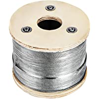 VEVOR Cable de Alambre Acero Inoxidable- Cuerda de Alambre de Acero T316 1-8 de 150 m- Cable de Acero de 30 x 30 x 25 cm…